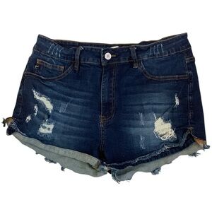 KanCan Distressed Denim Jean Shorts Women’s Size 13/30 Beach Summer Grunge